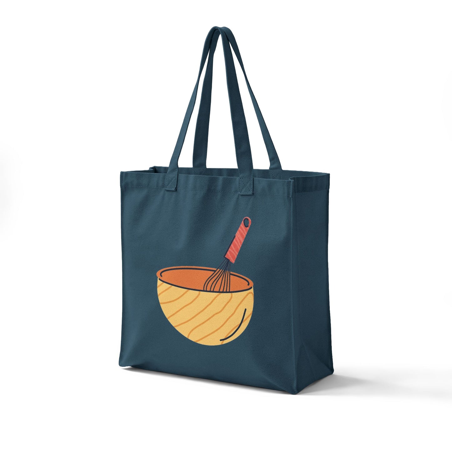Canvas Tote Bag — Whisk & Mixing Bowl Kitchen Grocery Tote