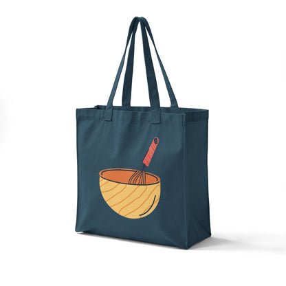 Canvas Tote Bag — Whisk & Mixing Bowl Kitchen Grocery Tote