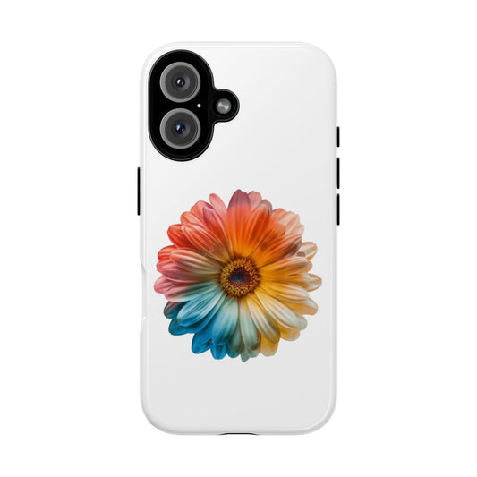Tough Phone Case — Rainbow Daisy Floral Protective Cover