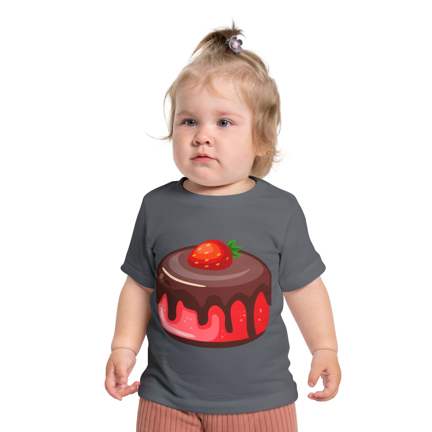 Baby T-Shirt — Cute Strawberry Chocolate Cake Graphic