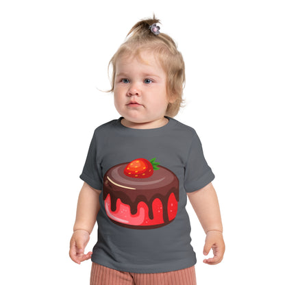 Baby T-Shirt — Cute Strawberry Chocolate Cake Graphic