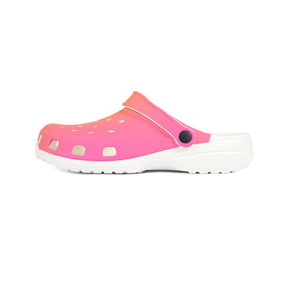 Gradient Comfy Clogs — Pink to Orange EVA Foam Slip‑Ons