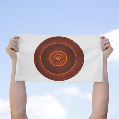 Rally Towel — Burnt Orange Concentric Target Design (11x18)