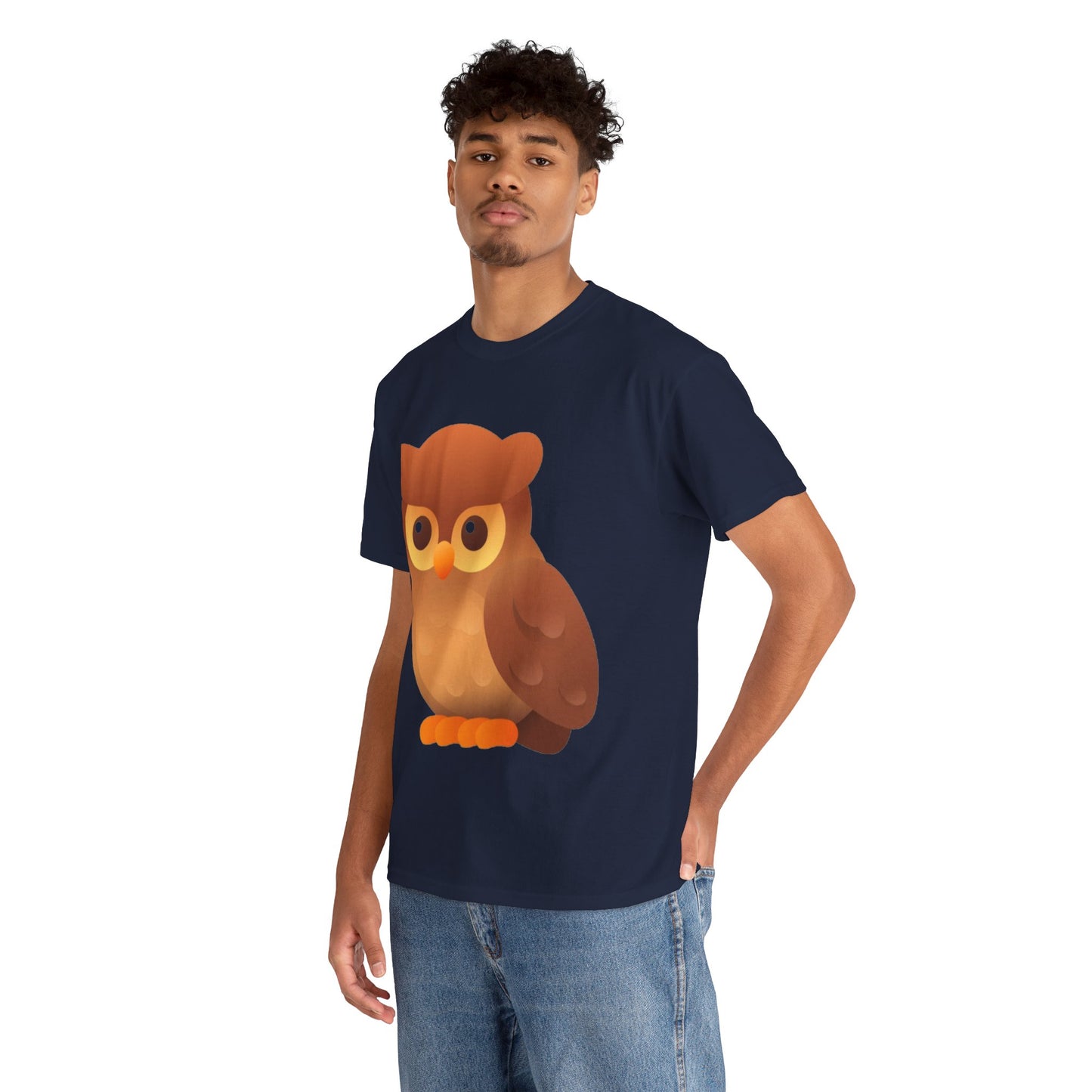Cute Owl Graphic Tee — Whimsical Brown Owl Design