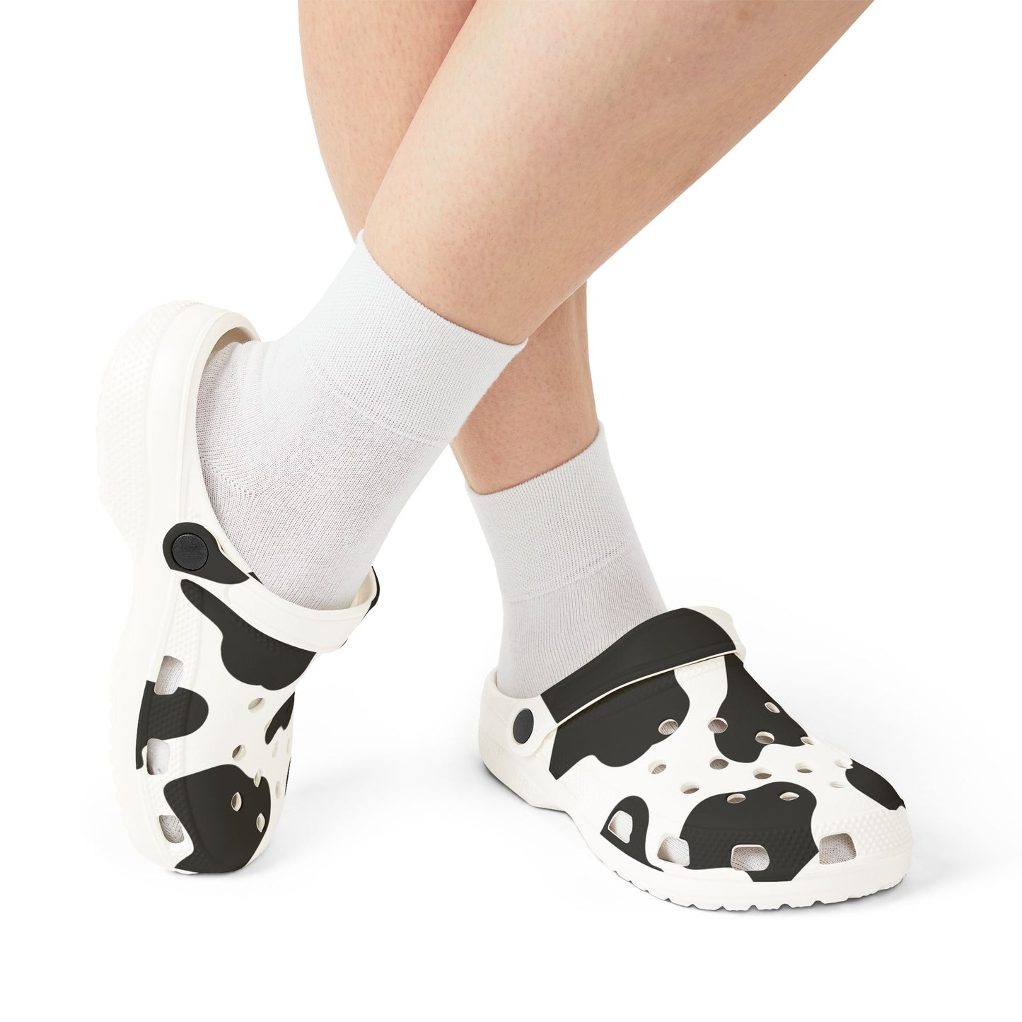 Cow Print EVA Foam Clogs — Lightweight Slip-On Garden & Casual Shoes