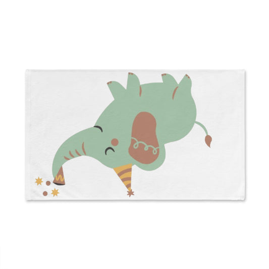 Cute Party Elephant Hand Towel — Nursery Baby Shower Decorative Guest Towel