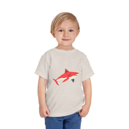 Toddler Tee — Cute Red Shark Graphic Kids Shirt