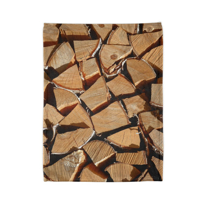 Wood Pattern Throw Blanket — Colorful Garden Wings Plush Blanket