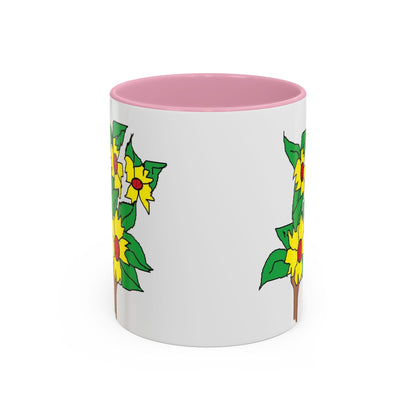Yellow Flower Bouquet Mug — Colorful Floral Coffee Cup (11oz & 15oz)