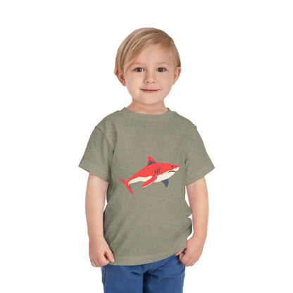 Toddler Tee — Cute Red Shark Graphic Kids Shirt
