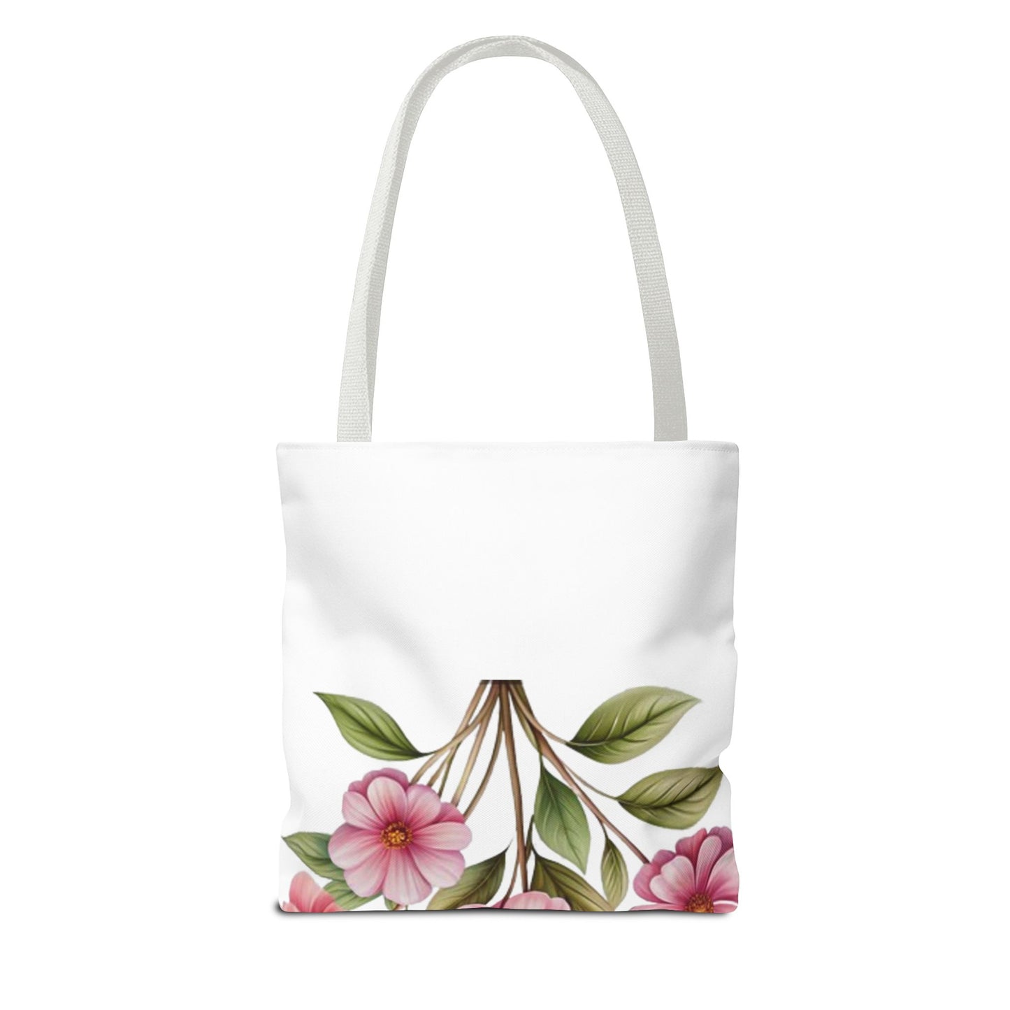 Floral Pink Blossom Tote Bag – Watercolor Flower AOP Shopper