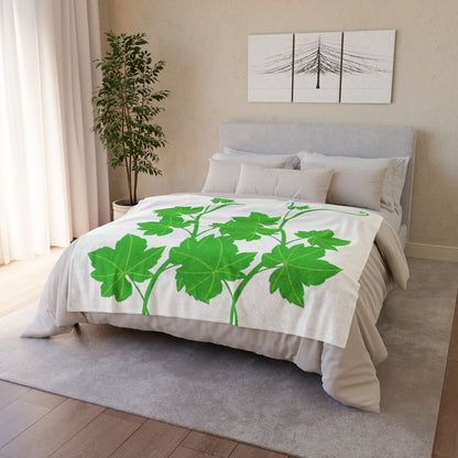 Green Ivy Vines Blanket — Soft Polyester Throw for Home & Garden Lovers