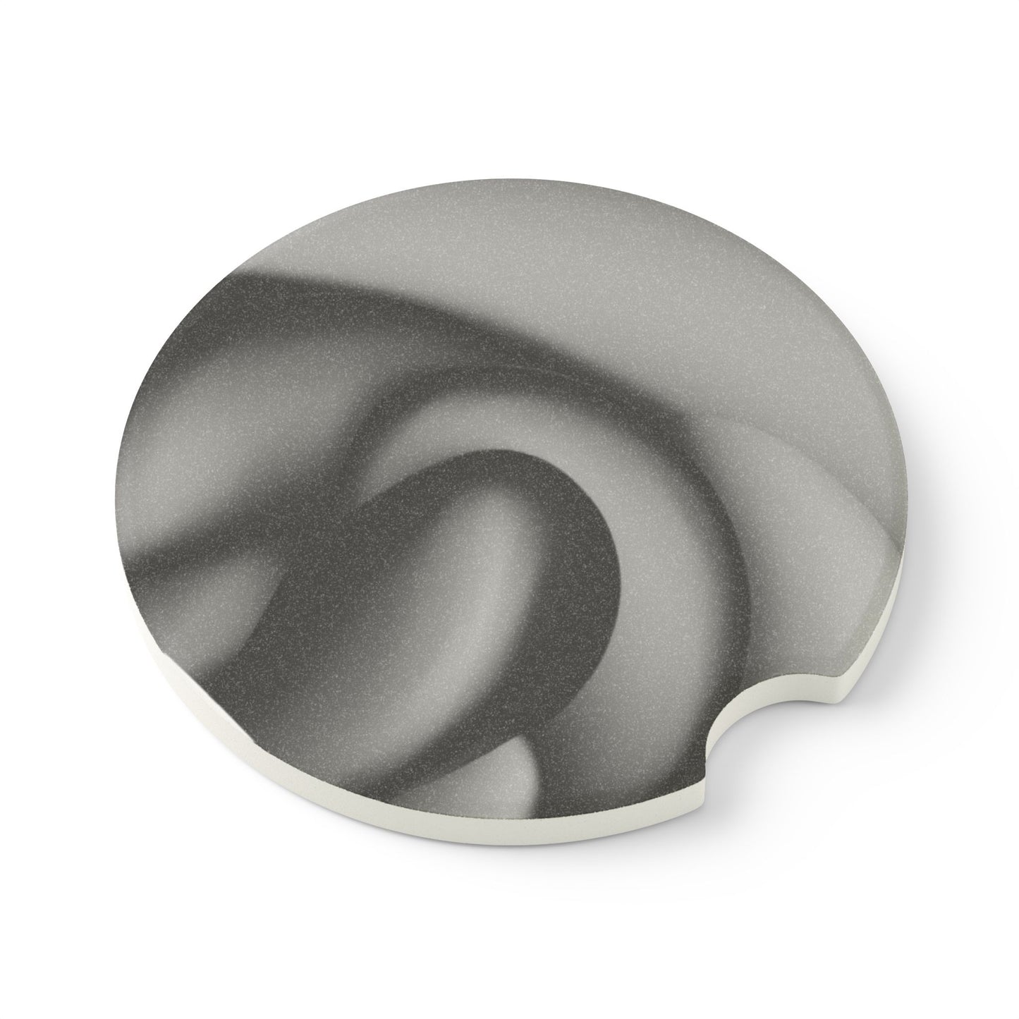 Soapstone Marble Car Coaster — Round Absorbent Cup Holder Insert
