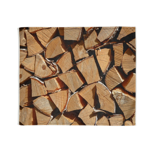 Wood Pattern Throw Blanket — Colorful Garden Wings Plush Blanket