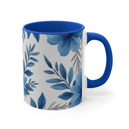 Blooming Tulip Accent Mug, Floral Coffee Cup, Gift for Gardeners, Spring Decor, Mother's Day Present, Flower Lover's Mug