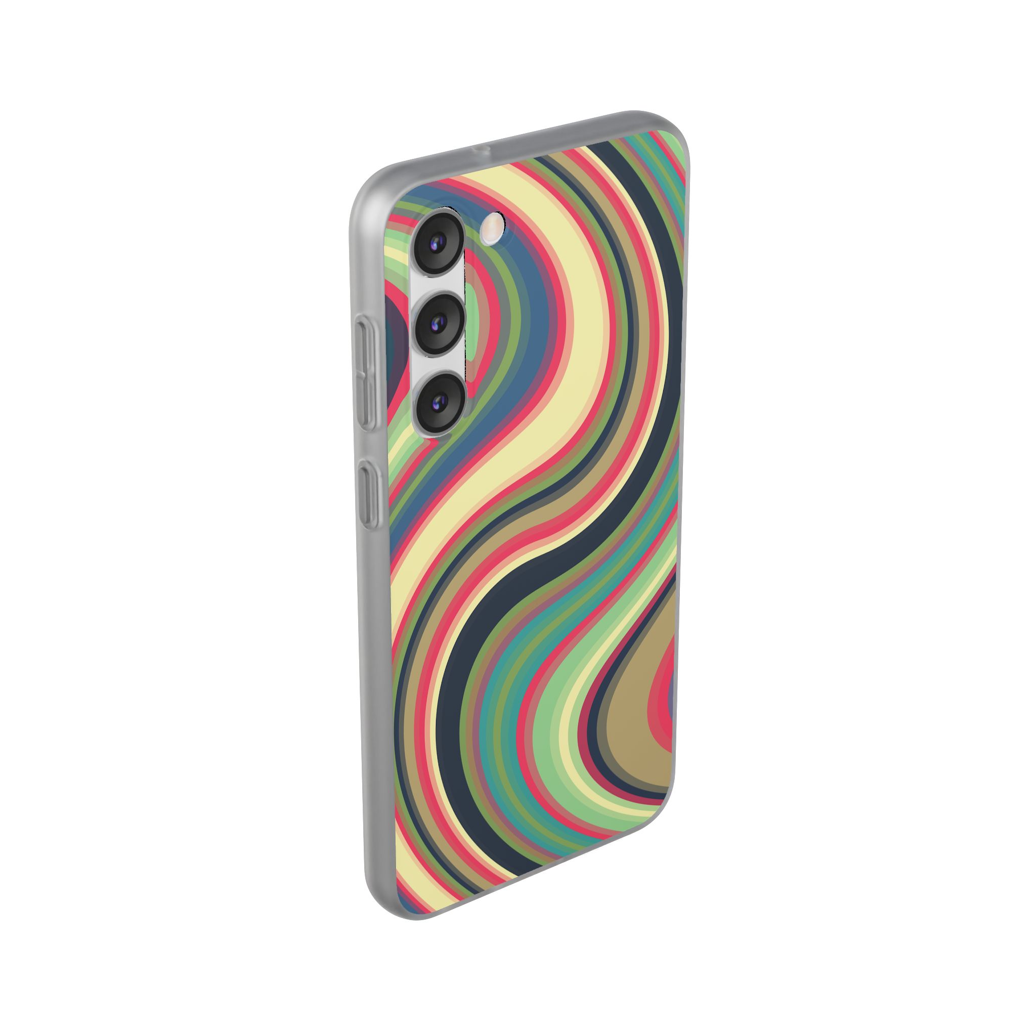 Colorful 1970s-Inspired Abstract Pattern– Retro Swirl Phone Case - Image 61
