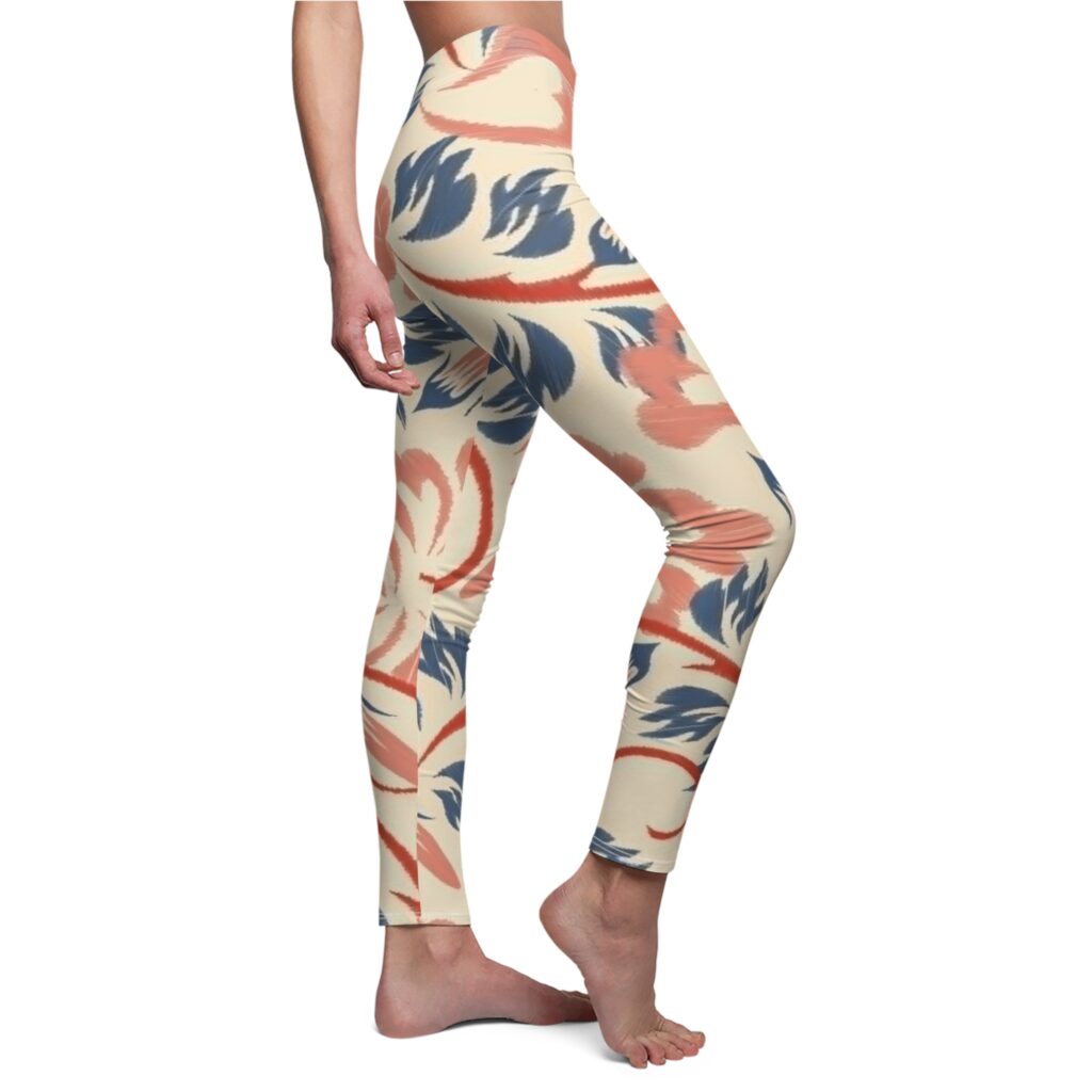 Floral Vintage Tile Leggings — Women's Casual All-Over Print