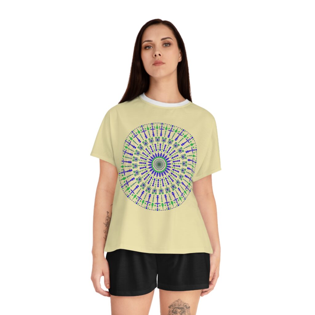 Women's Pajama Set — Pastel Mandala Short Sleeve & Shorts Sleepwear