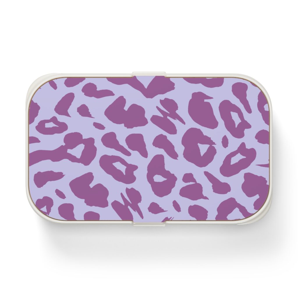 Purple Leopard Print Bento Lunch Box – Stylish Kids & Teen Food Container