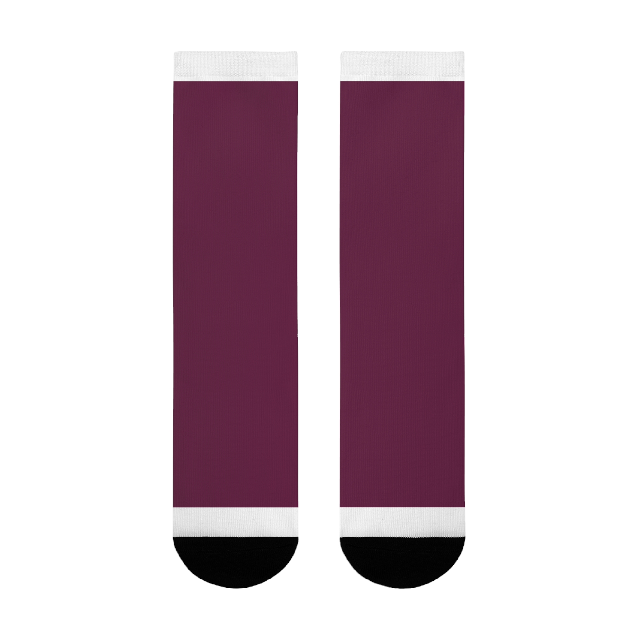 Maroon Sublimation Crew Socks — Customizable Burgundy Crew Socks (EU) - Image 7