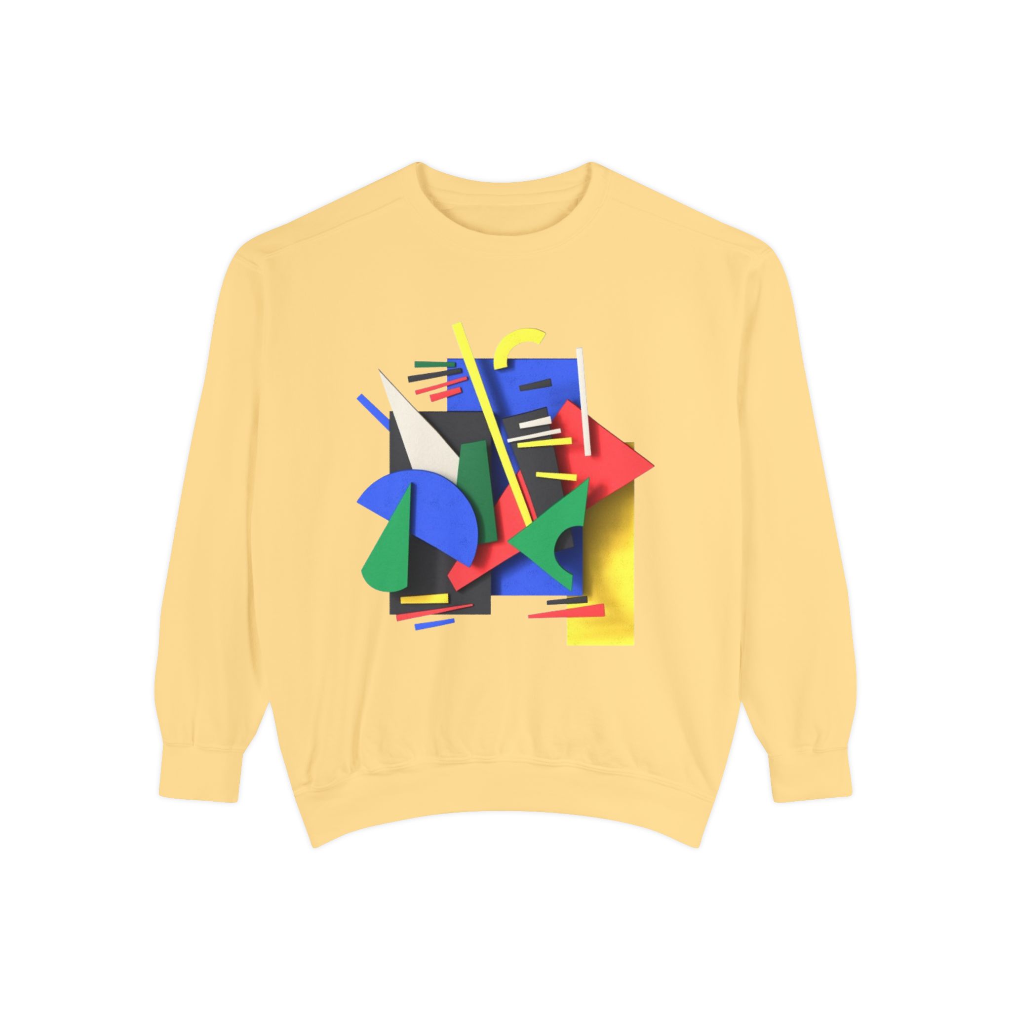 Abstract Geometric Crewneck Sweatshirt — Colorful 80s Retro Art Design - Image 19