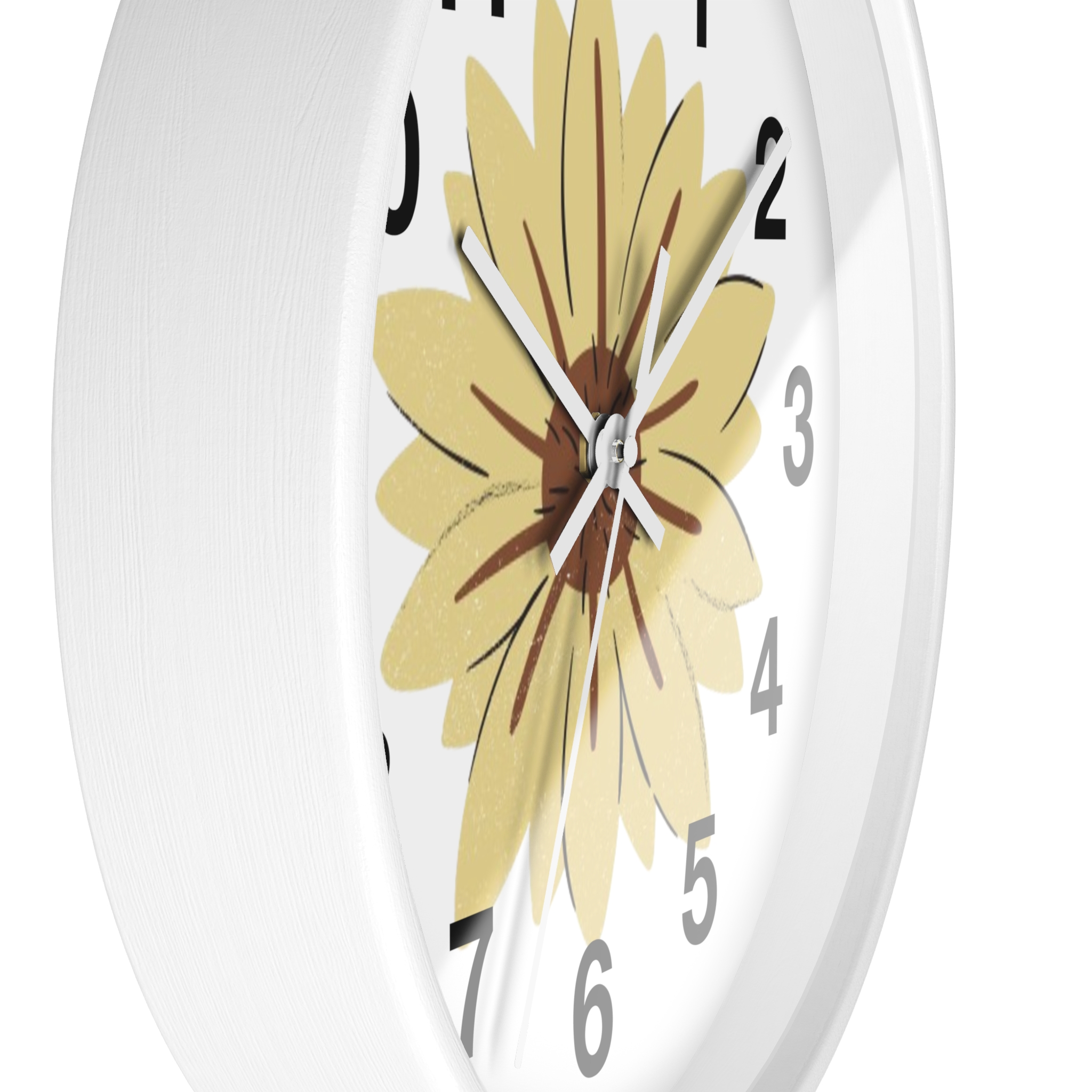 Sunflower Wall Clock — Minimal Floral Home Decor Clock - Image 11