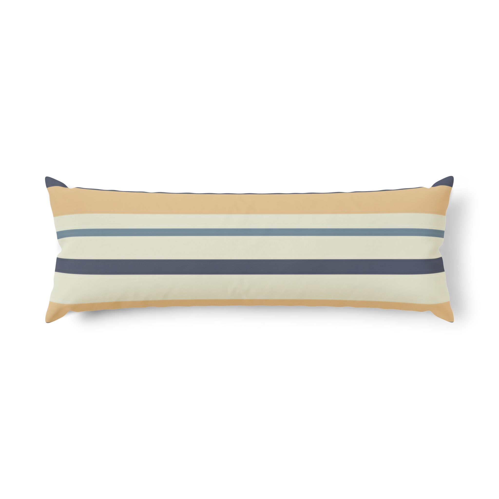 Striped Body Pillow – Coastal Neutral Long Cushion - Image 2