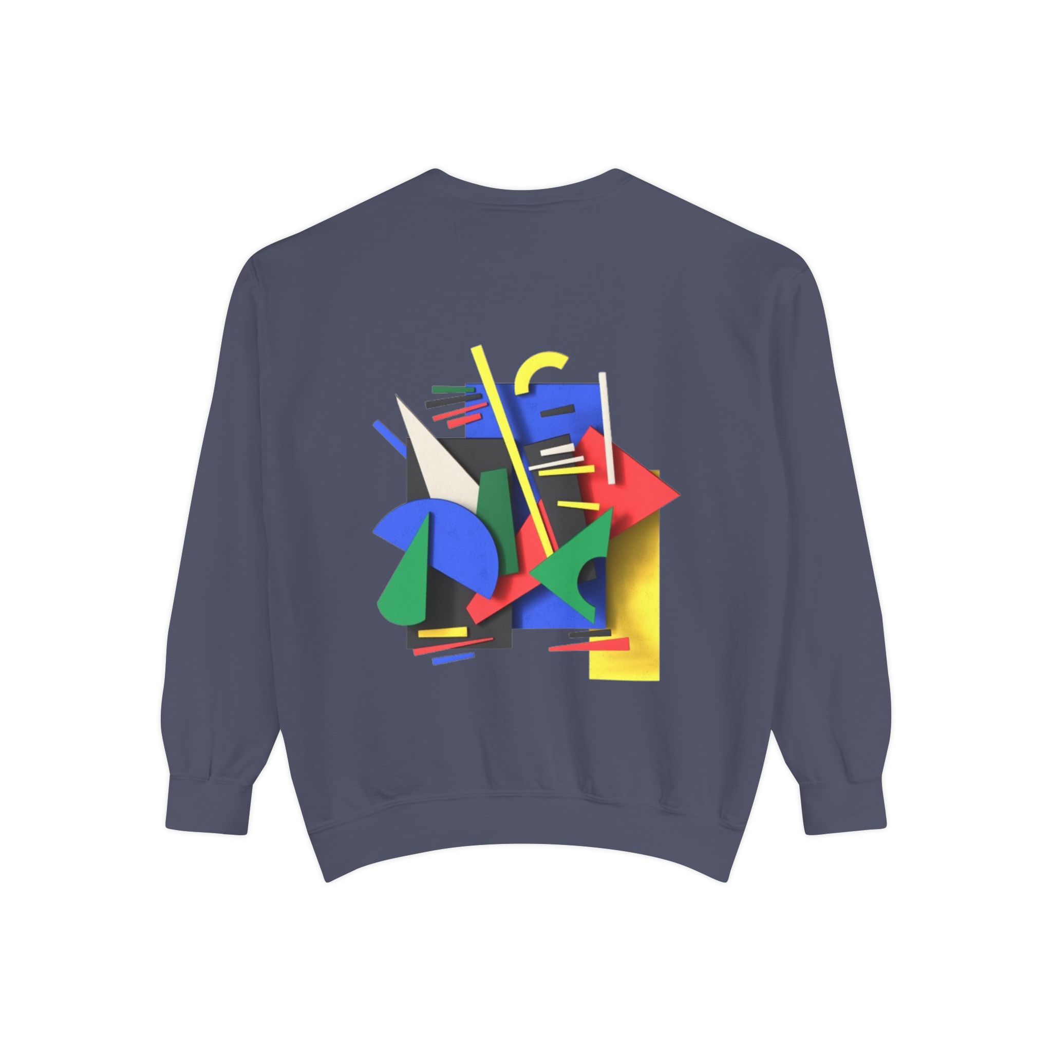 Abstract Geometric Crewneck Sweatshirt — Colorful 80s Retro Art Design - Image 74