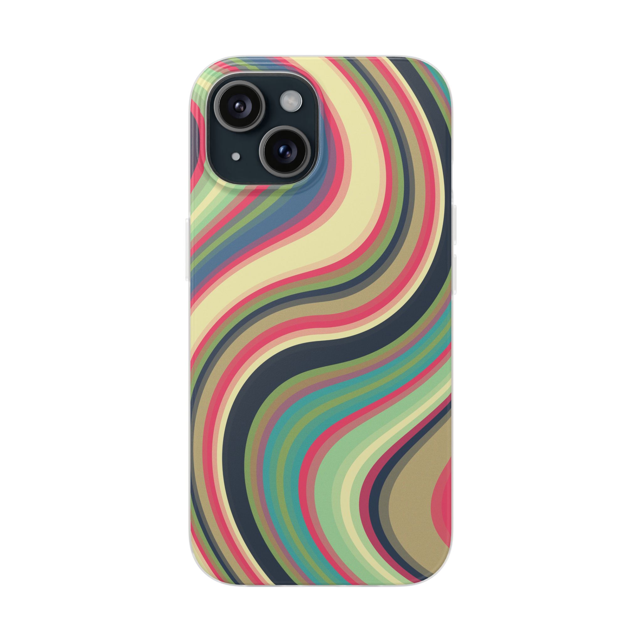 Colorful 1970s-Inspired Abstract Pattern– Retro Swirl Phone Case - Image 67