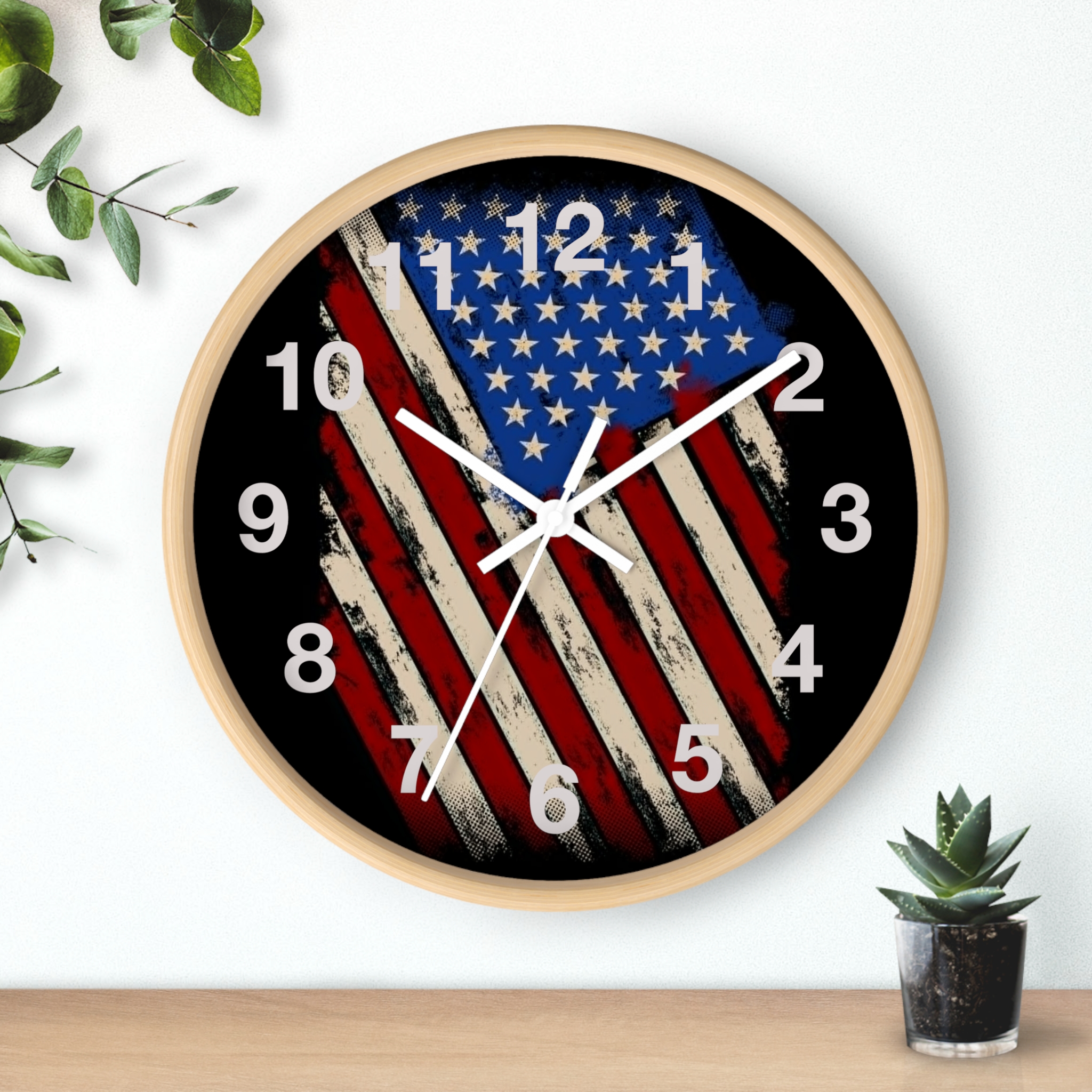 Patriotic Distressed American Flag Wall Clock – Vintage USA Home Decor - Image 6