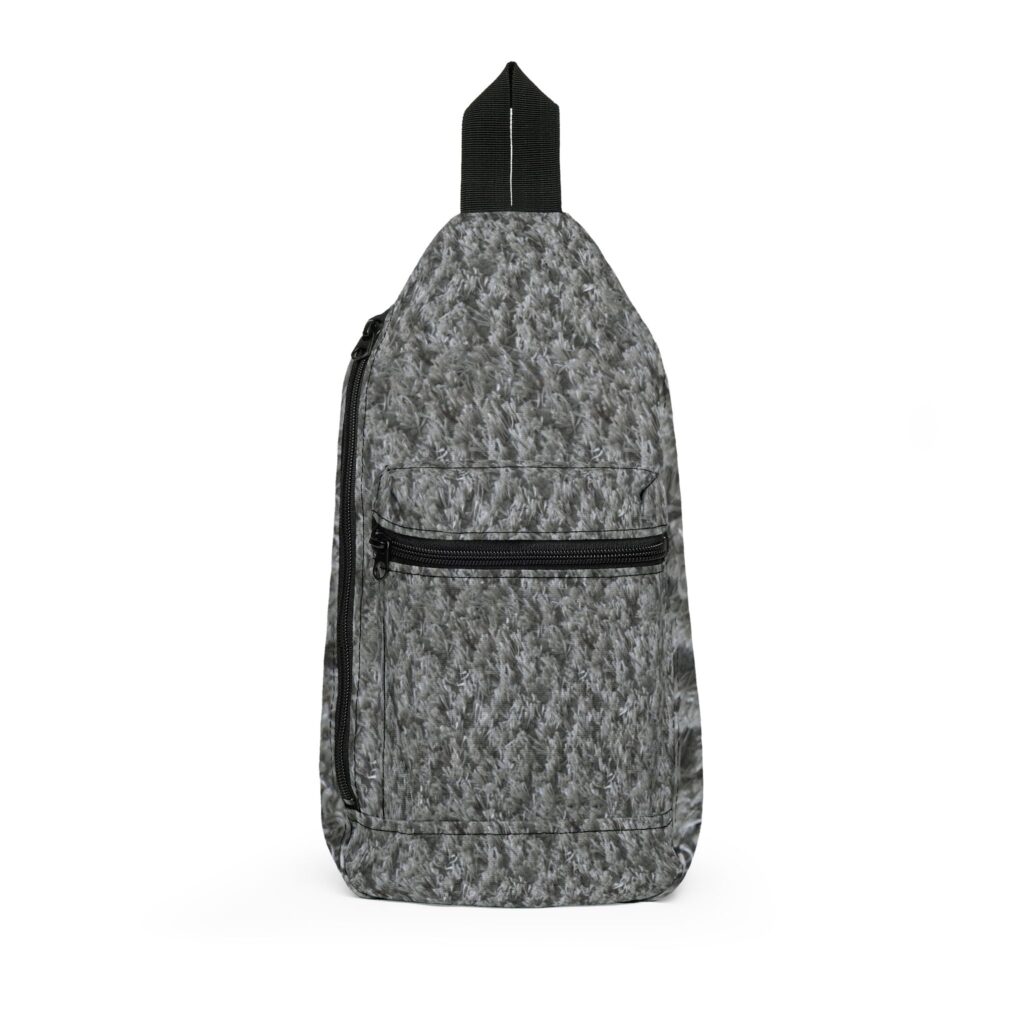 Gray Marble Sling Bag — Compact Crossbody Travel Pack