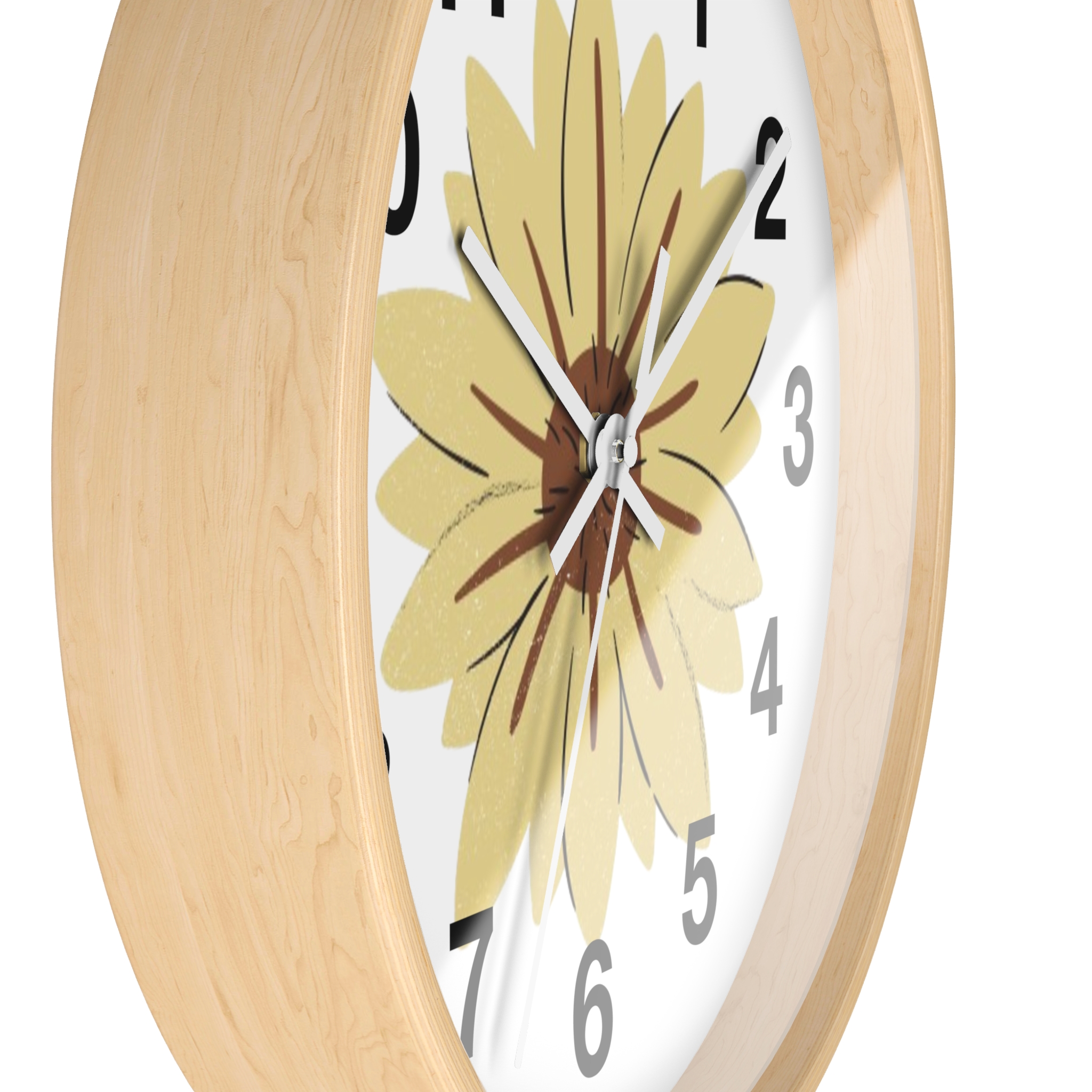 Sunflower Wall Clock — Minimal Floral Home Decor Clock - Image 17