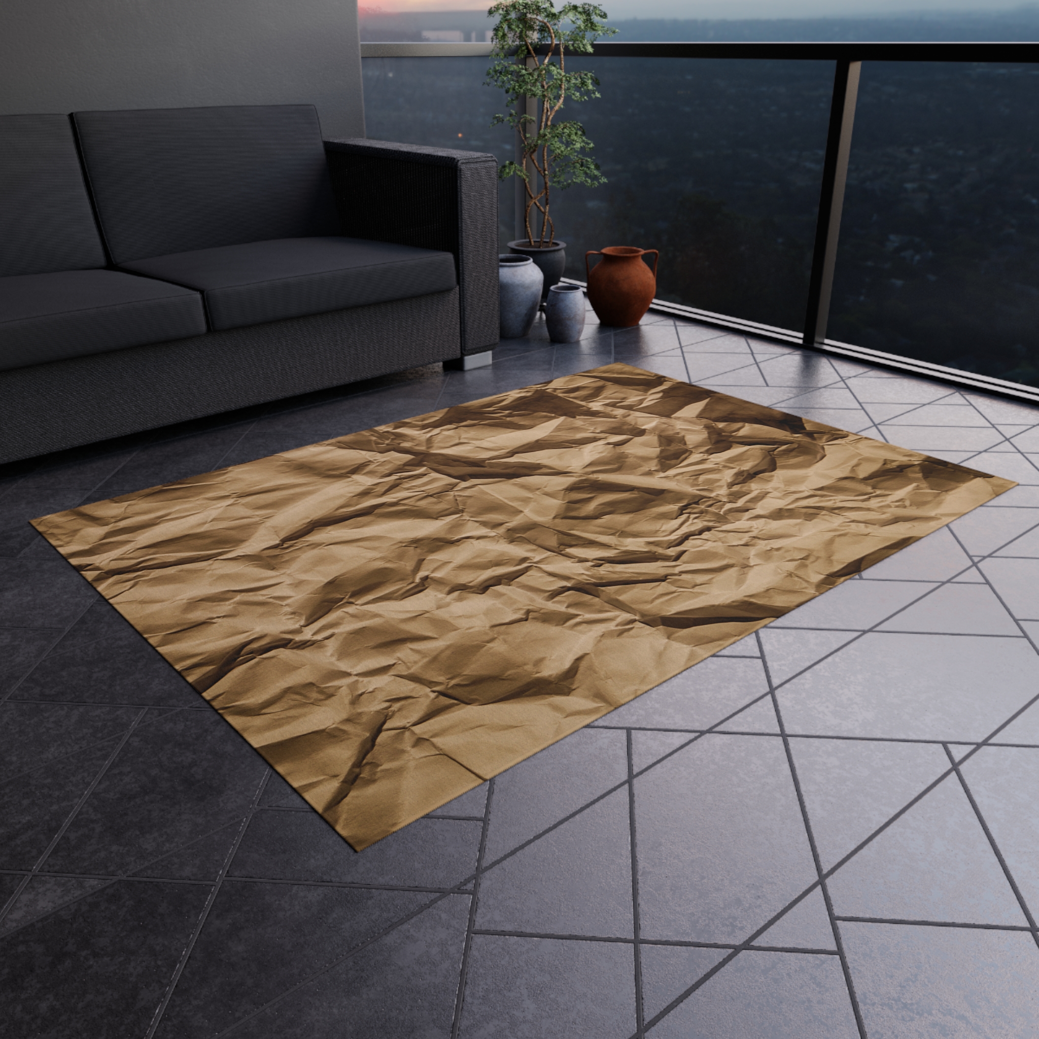 Neutral Textured Outdoor Rug — Weatherproof Patio Mat for Porch, Deck, & Entryway - Image 16