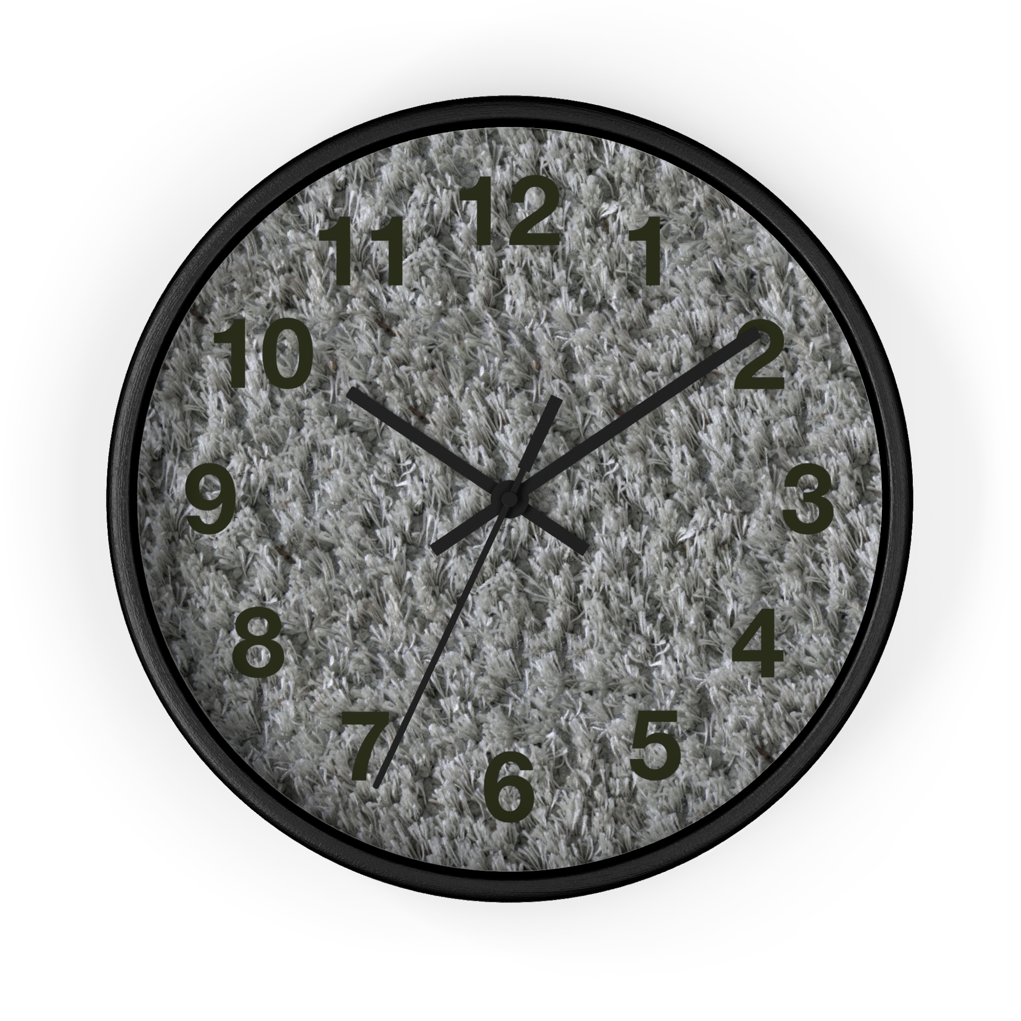 Gray Textured Wall Clock — Modern Neutral Home Decor Clock - Image 2