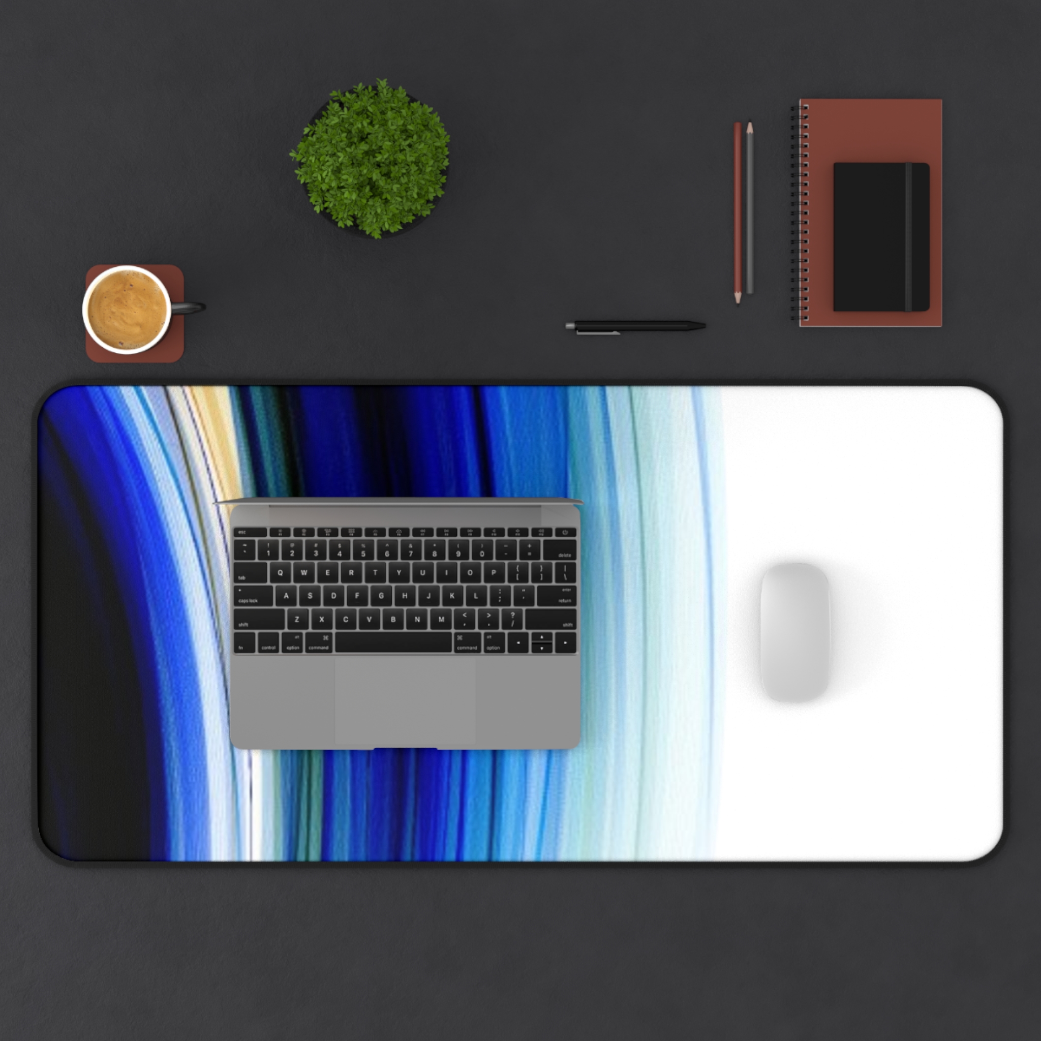 Blue Wave Desk Mat — Gradient Modern Desk Pad for Office & Gaming - Image 11