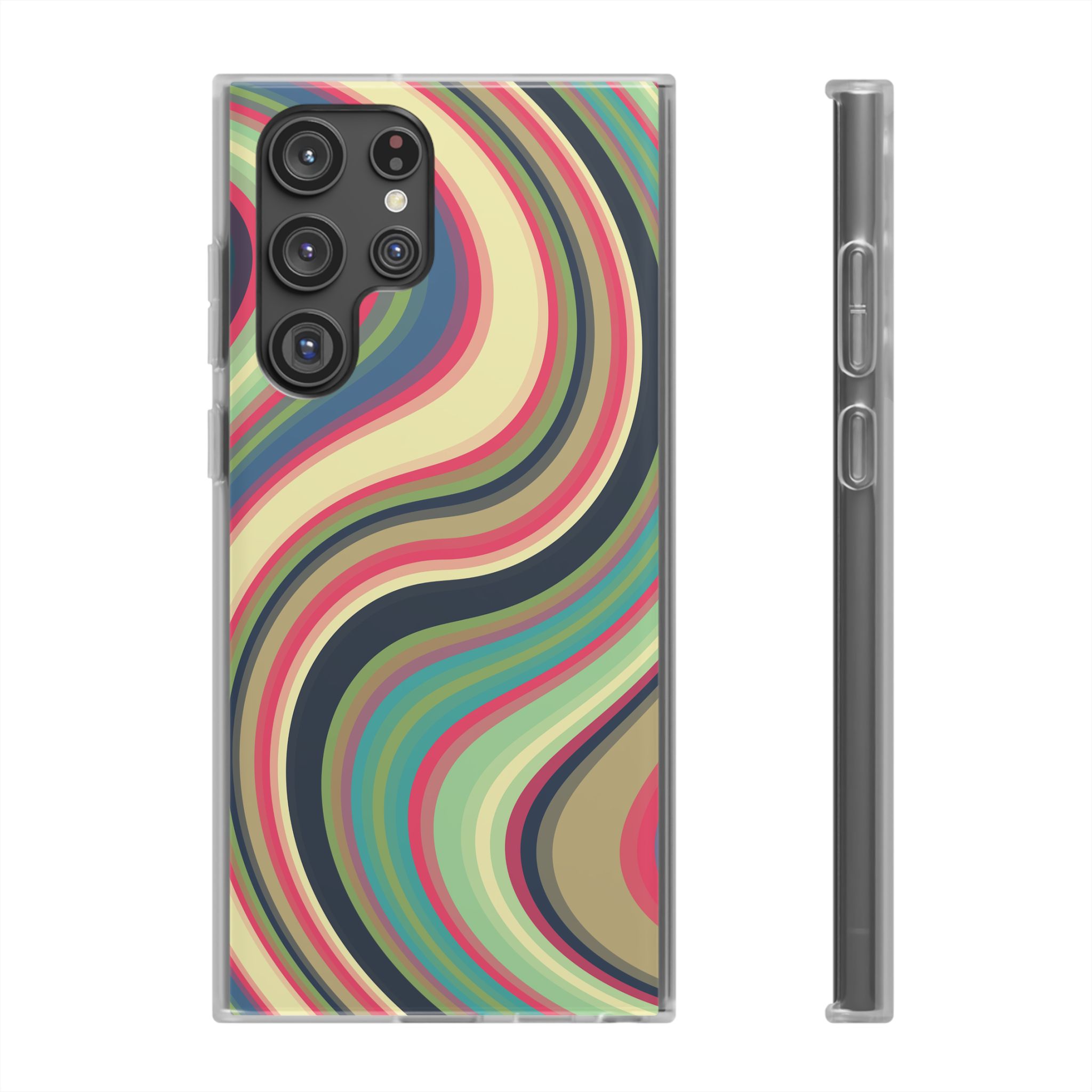 Colorful 1970s-Inspired Abstract Pattern– Retro Swirl Phone Case - Image 40