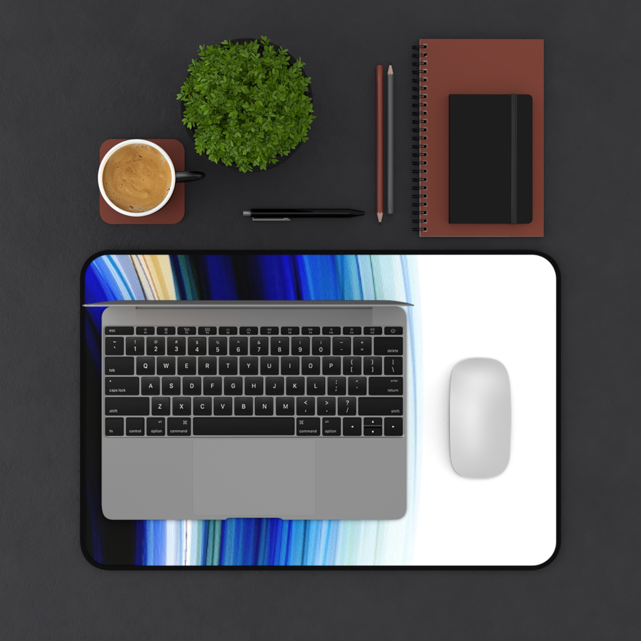 Blue Wave Desk Mat — Gradient Modern Desk Pad for Office & Gaming - Image 4