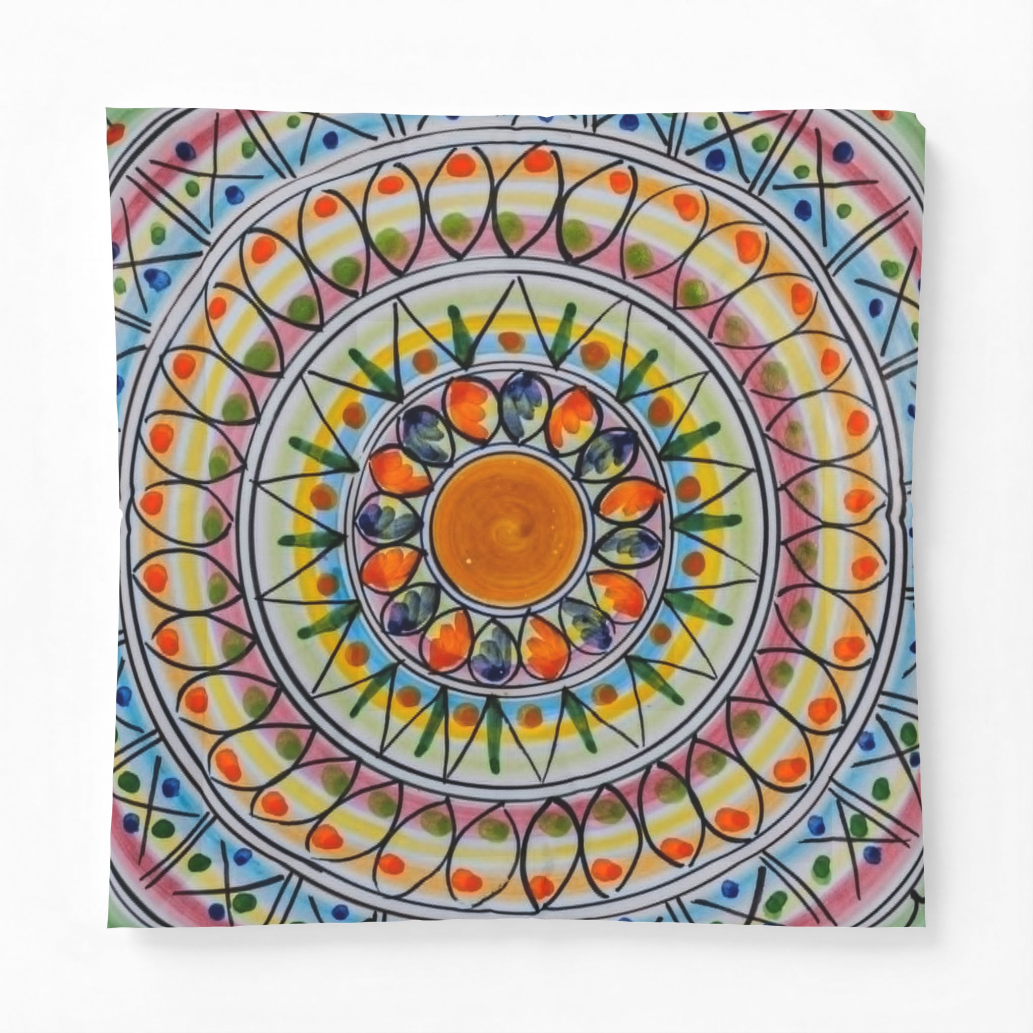 Mandala Sunburst Cotton Comforter – Colorful Boho Bedding Throw - Image 3