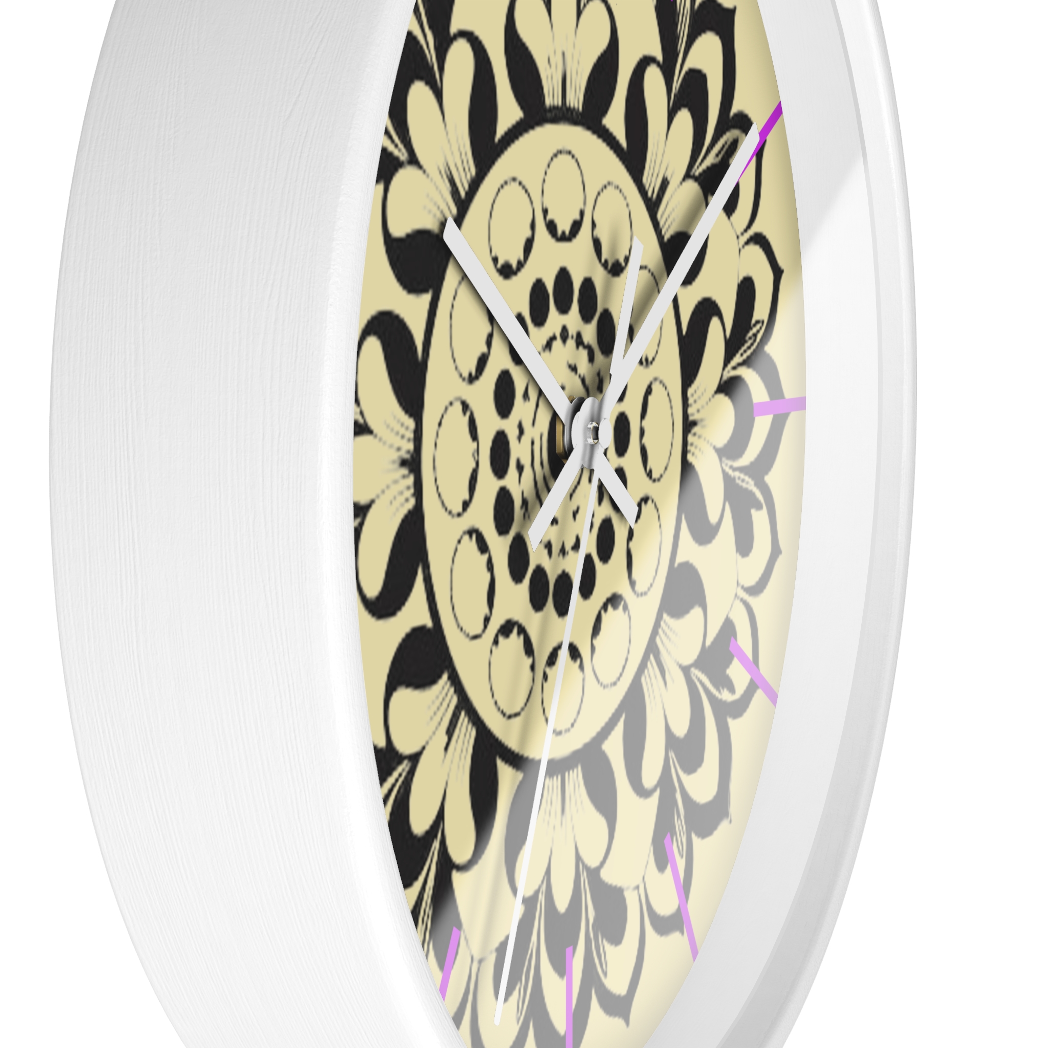 Mandala Moon Phase Wall Clock — Boho Floral Lunar Home Decor - Image 11