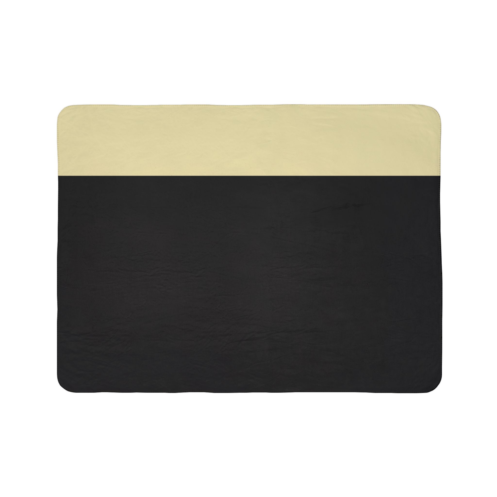 Two-Tone Sherpa Blanket – Black & Cream Cozy Fleece Throw - Image 7