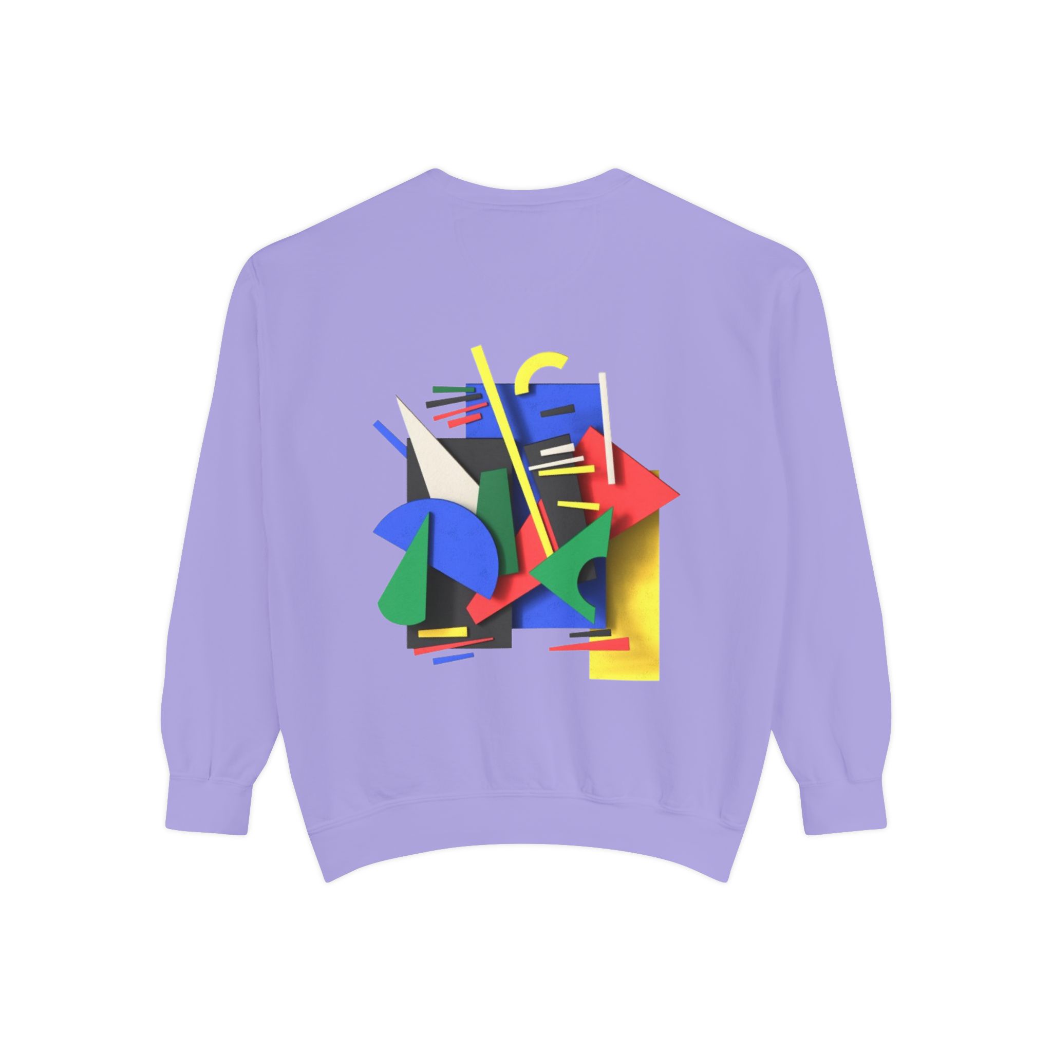 Abstract Geometric Crewneck Sweatshirt — Colorful 80s Retro Art Design - Image 80