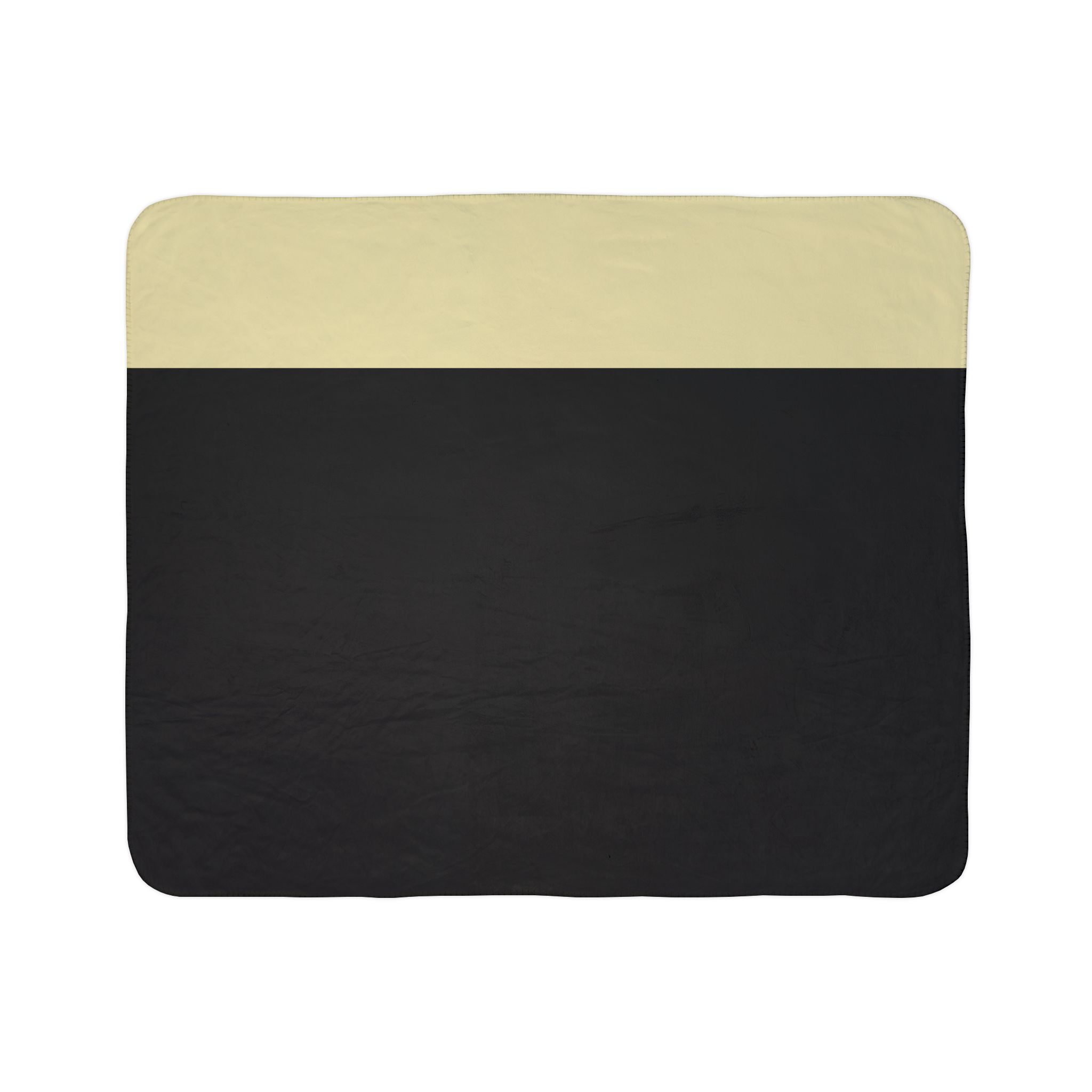 Two-Tone Sherpa Blanket – Black & Cream Cozy Fleece Throw - Image 12