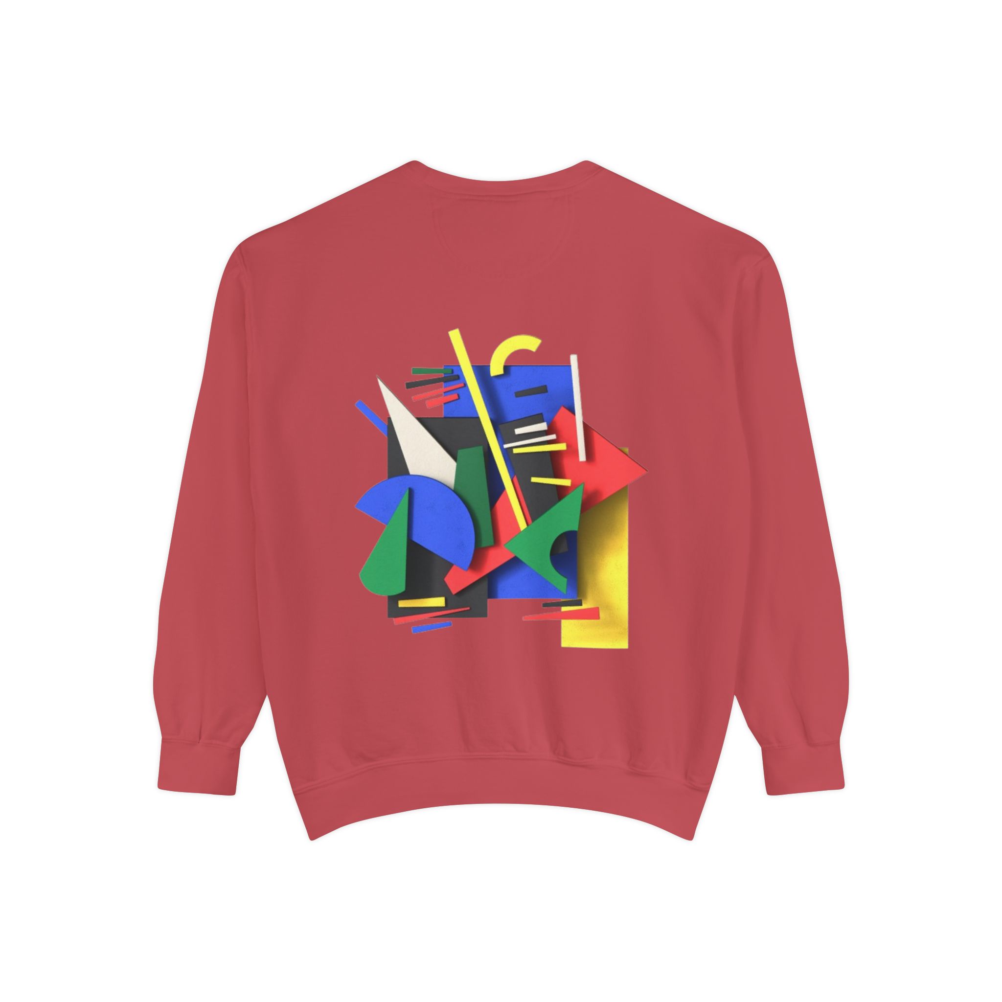 Abstract Geometric Crewneck Sweatshirt — Colorful 80s Retro Art Design - Image 98