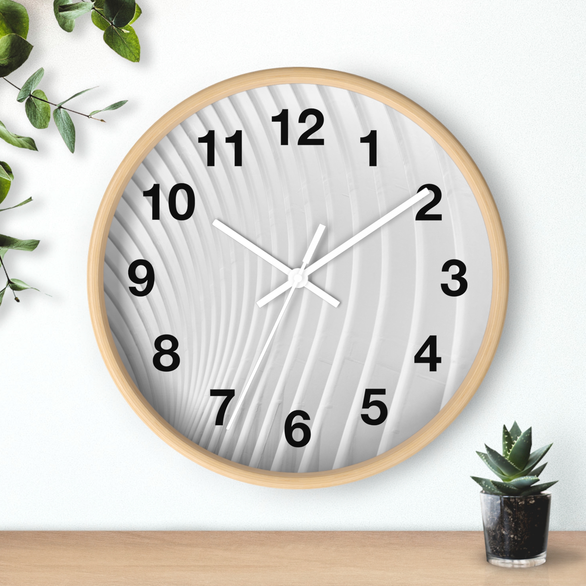 Zebra Stripe Wall Clock — Black & White Animal Print Decorative Clock - Image 6
