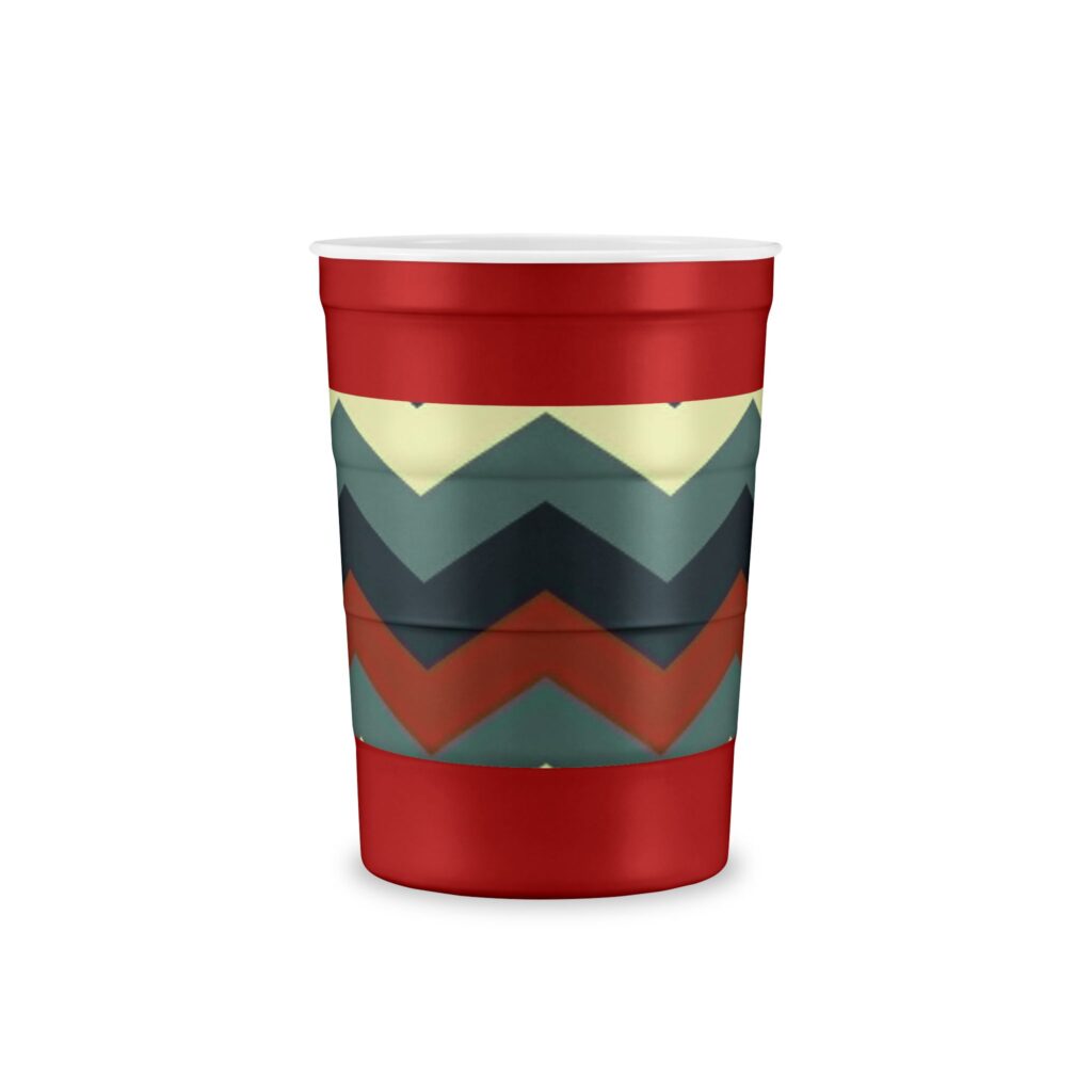 Recyclable Steel Cup - Retro Chevron Insulated Travel Tumbler