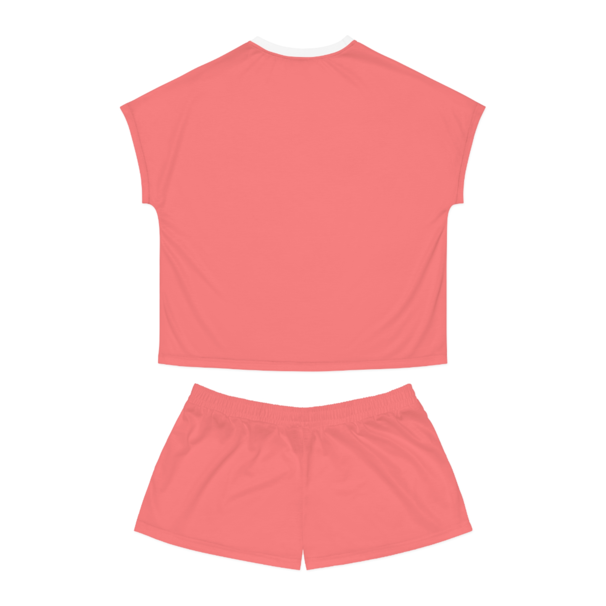 Sunflower Sleep Set — Women's Coral Short Pajama Set - Image 3