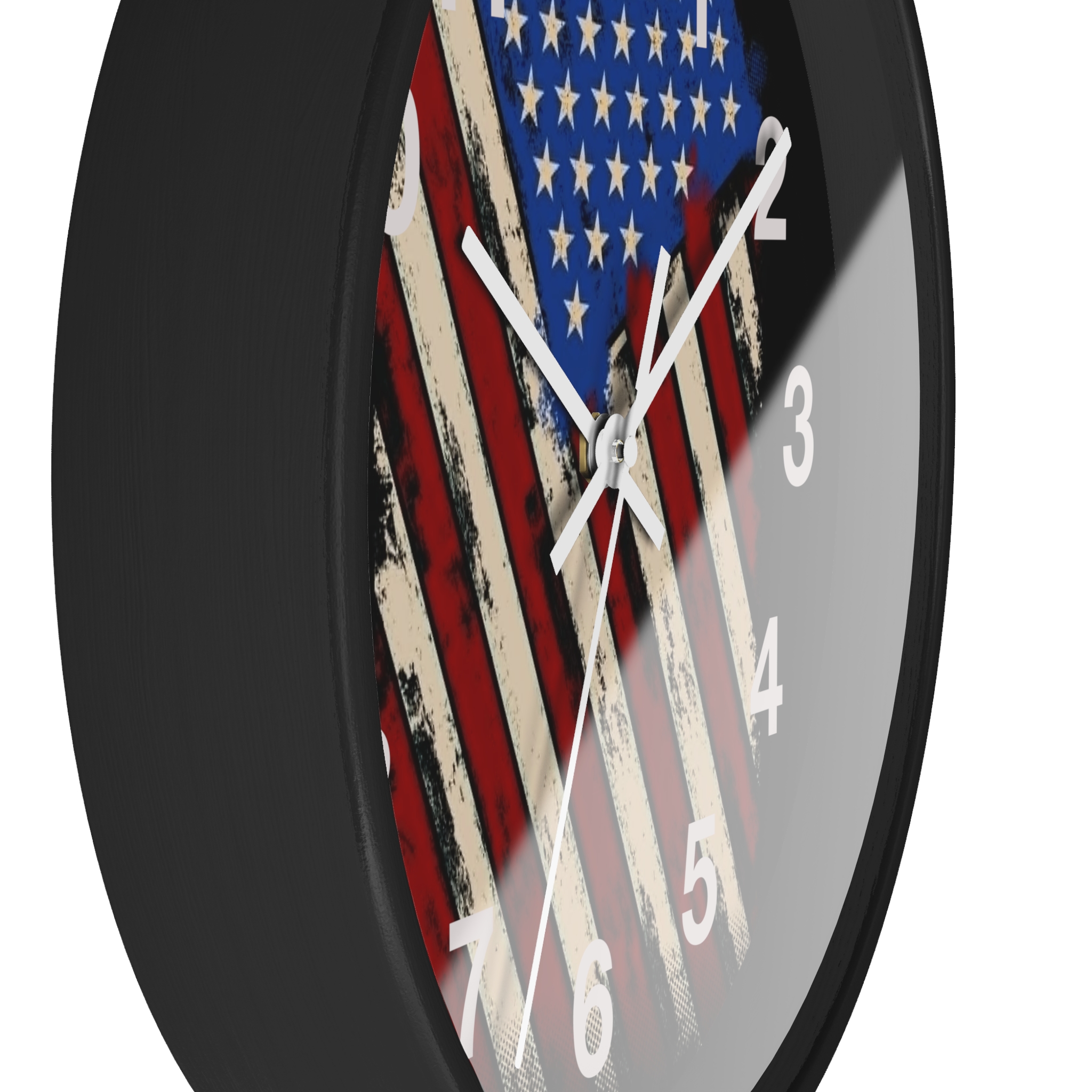 Patriotic Distressed American Flag Wall Clock – Vintage USA Home Decor - Image 2