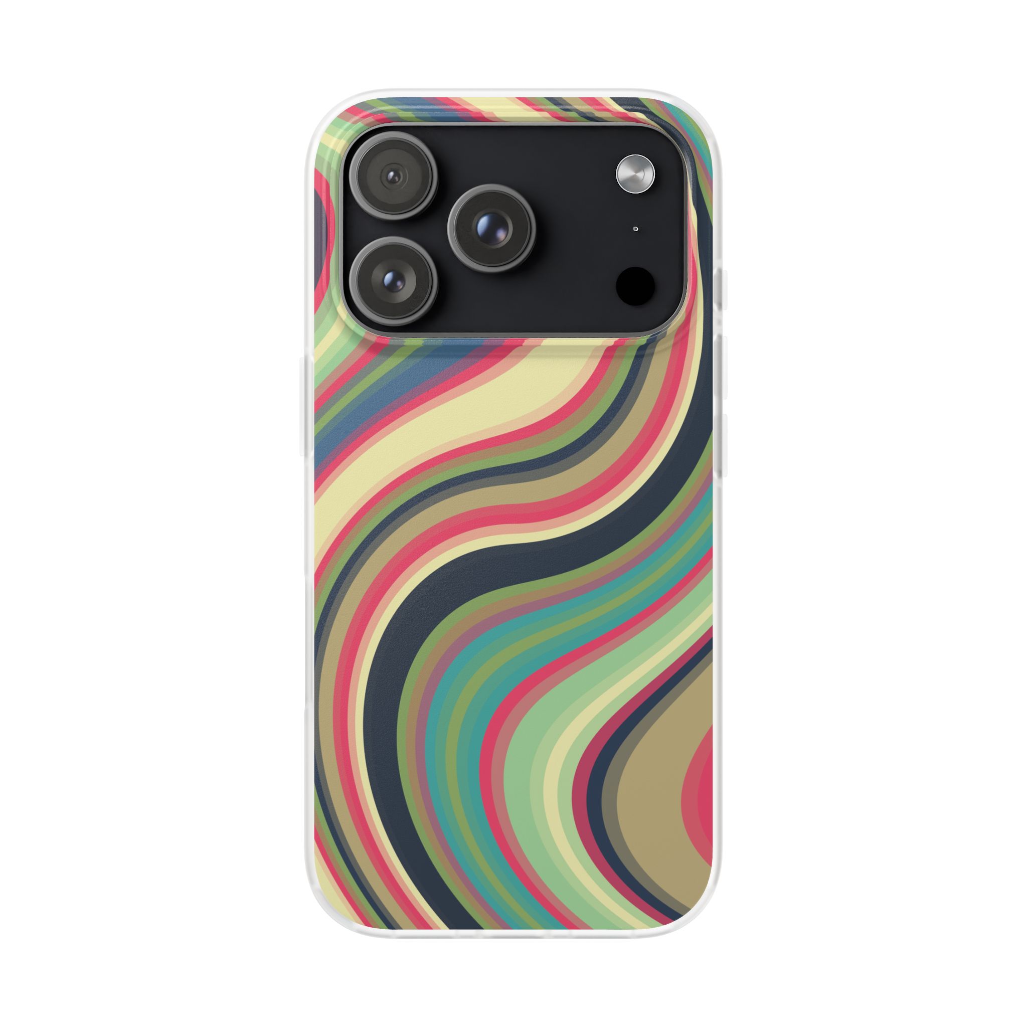 Colorful 1970s-Inspired Abstract Pattern– Retro Swirl Phone Case - Image 106