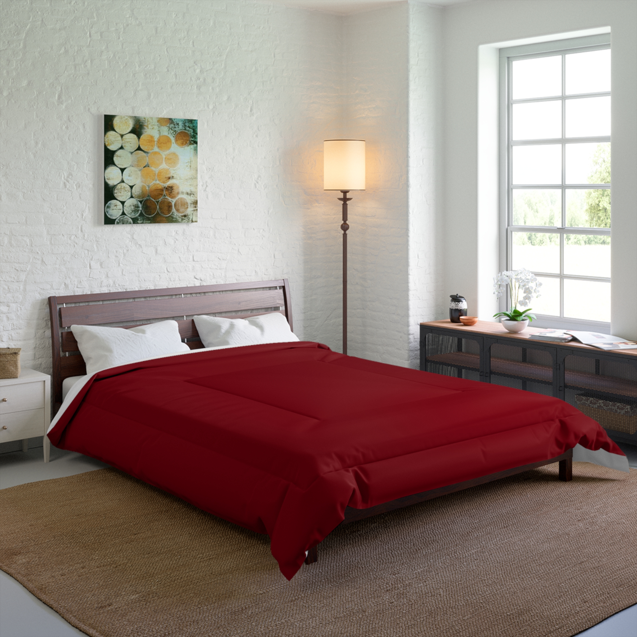 Solid Burgundy Comforter - Cozy Lightweight Bedspread for Bedroom & Dorm - Image 4