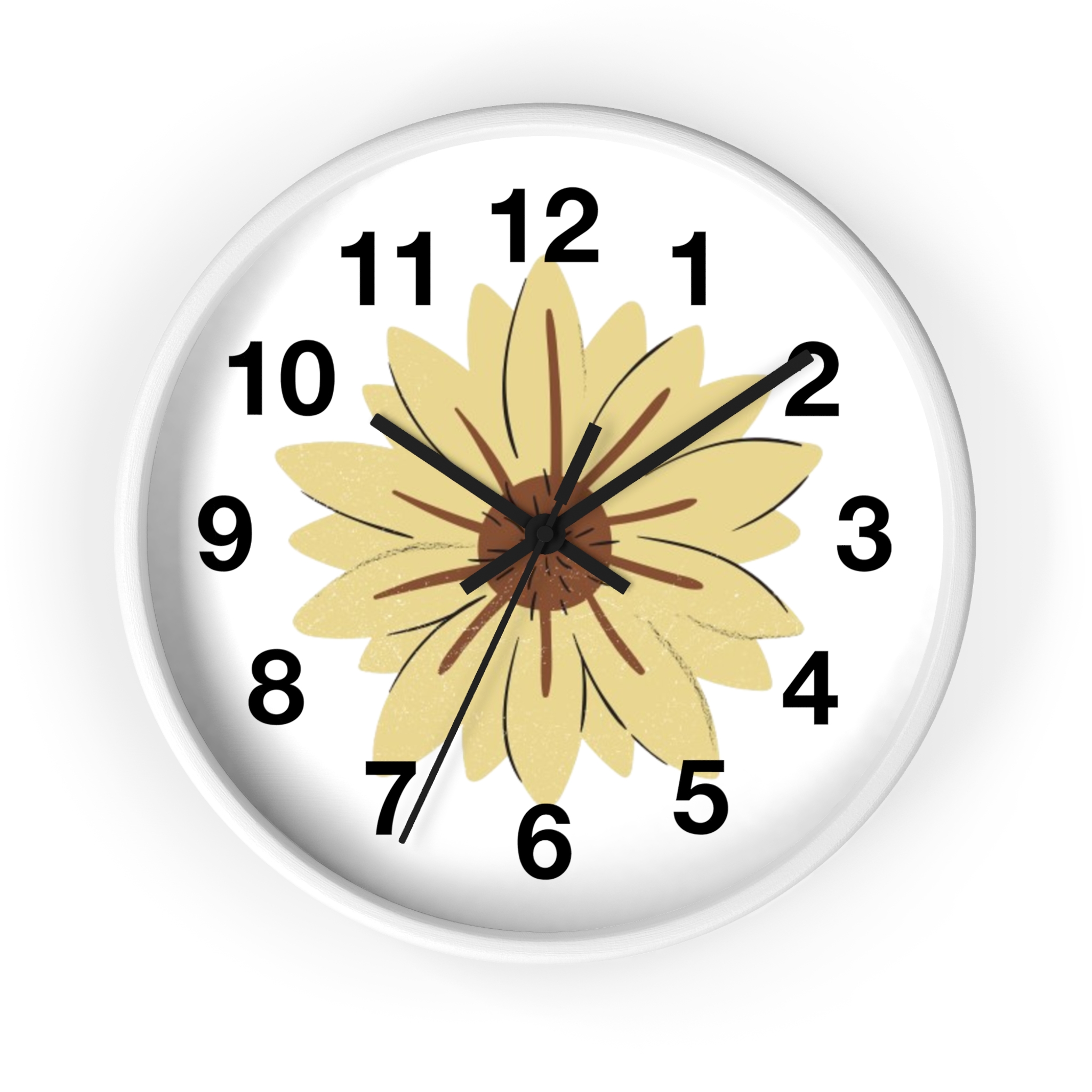 Sunflower Wall Clock — Minimal Floral Home Decor Clock - Image 7